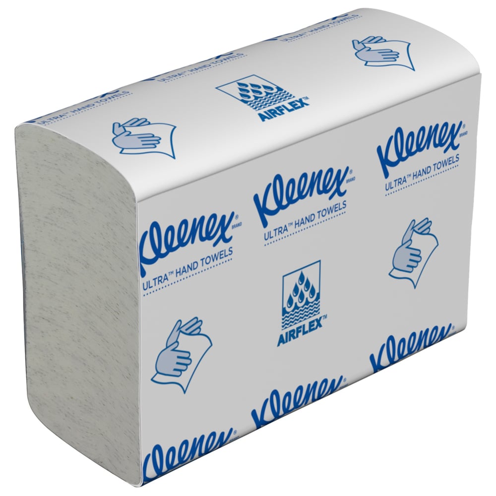 Stoh Kleenex® Ultra™ ručníků MultiFold v bílé barvě, 18 klipů x 150 listů na karton (18 balíčků), od Kimberly-Clark GmbH - vysoce kvalitní papírové ručníky pro každou umývárnu.