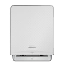 Der Kimberly-Clark Professional™ Icon™ Electronic Rolled Handtuchspender in weiß von Kimberly-Clark GmbH zeichnet sich durch berührungslose Bedienung, eine dezente Struktur und einen Schlitz mit Hand-Symbol für hygienisches Händetrocknen aus.