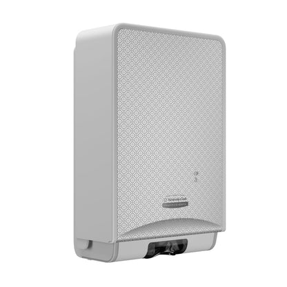 Elektronický dávkovač péče o pokožku Kimberly-Clark Professional™ Icon™, bezdotykové dávkování (Silver Mosaic, 1,2 l), nabízí hygienické řešení jako bezkontaktní dávkovač pro veřejné prostory. Značka: Kimberly-Clark GmbH.