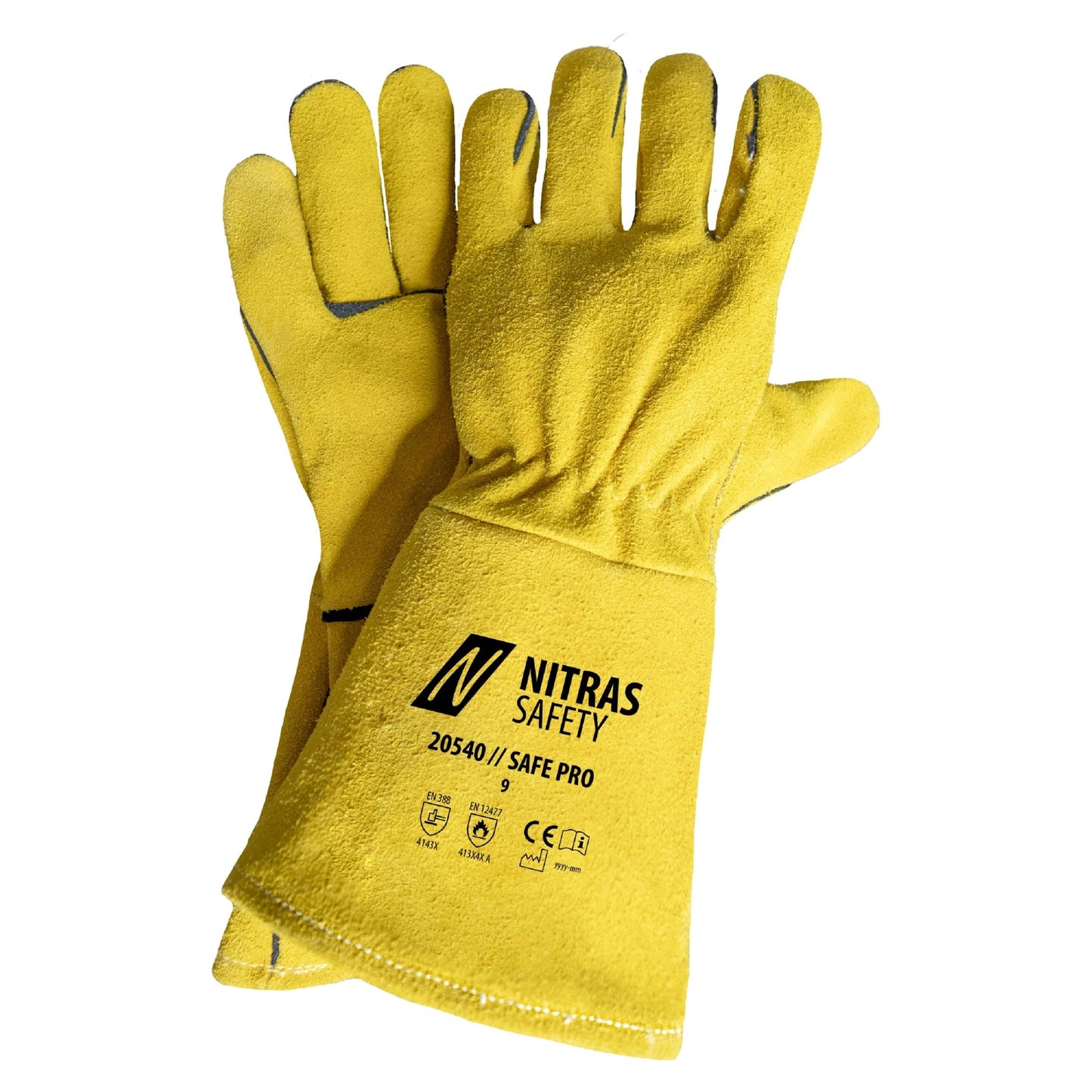 NITRAS SAFE PRO, svářečské rukavice, okr