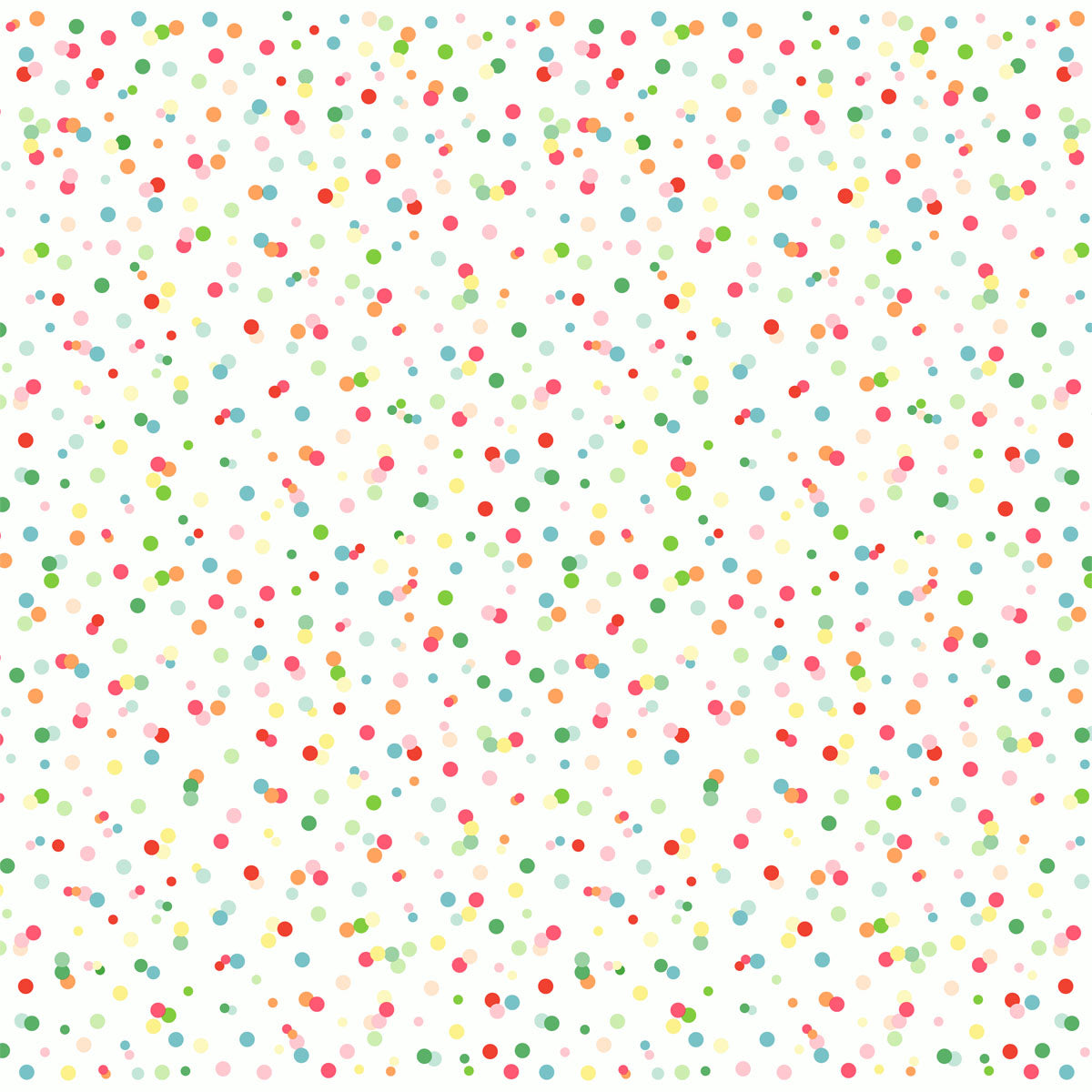 Die Dunicel Mitteldecke 84x84 cm "Happy Bubbles" von Duni GmbH zeigt einen weißen Hintergrund mit bunten Punkten in rot, grün, pink, blau und gelb - ideales Partyzubehör für den Kindergeburtstag. Packung mit 20 Stück.