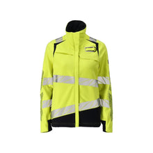 Bunda, dámská, pracovní bunda ULTIMATE STRETCH Multisafe, hi-vis žlutá/černo-modrá