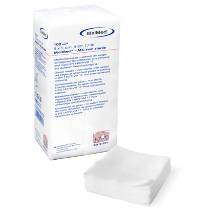 MaiMed-MK-nesterilní gázové obklady 100 kusů/papírový sáček