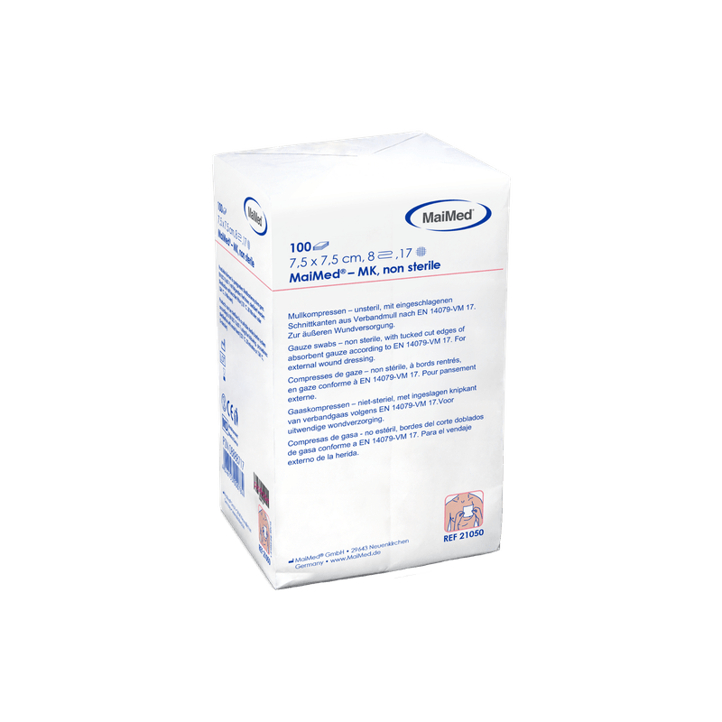 MaiMed-MK-nesterilní gázové obklady 100 kusů/papírový sáček