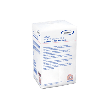 MaiMed-MK-nesterilní gázové obklady 100 kusů/papírový sáček