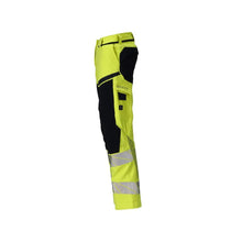 Kalhoty, dámské, DIAMOND, kapsy na kolena, strečové kalhoty Multisafe, hi-vis žlutá/černo-modrá