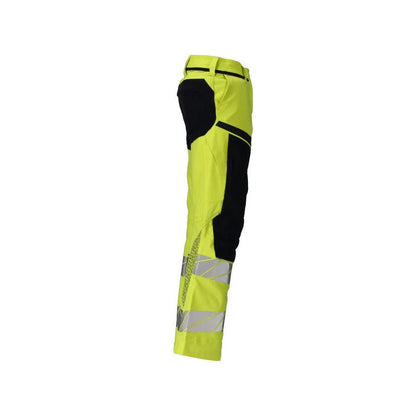 Kalhoty, dámské, DIAMOND, kapsy na kolena, strečové kalhoty Multisafe, hi-vis žlutá/černo-modrá