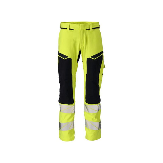 Kalhoty, kolenní kapsy, ULTIMATE STRETCH kalhoty Multisafe, hi-vis žlutá/černo-modrá