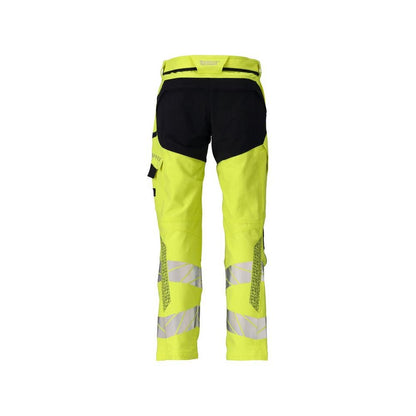 Kalhoty, kolenní kapsy, ULTIMATE STRETCH kalhoty Multisafe, hi-vis žlutá/černo-modrá