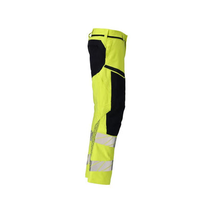 Kalhoty, kolenní kapsy, ULTIMATE STRETCH kalhoty Multisafe, hi-vis žlutá/černo-modrá