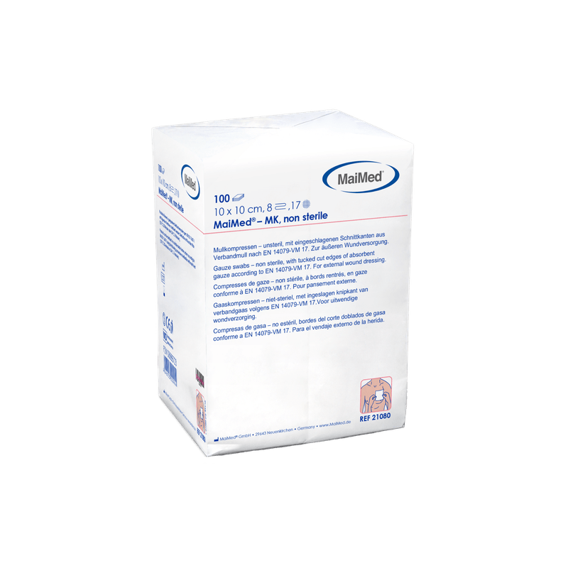 MaiMed-MK-nesterilní gázové obklady 100 kusů/papírový sáček