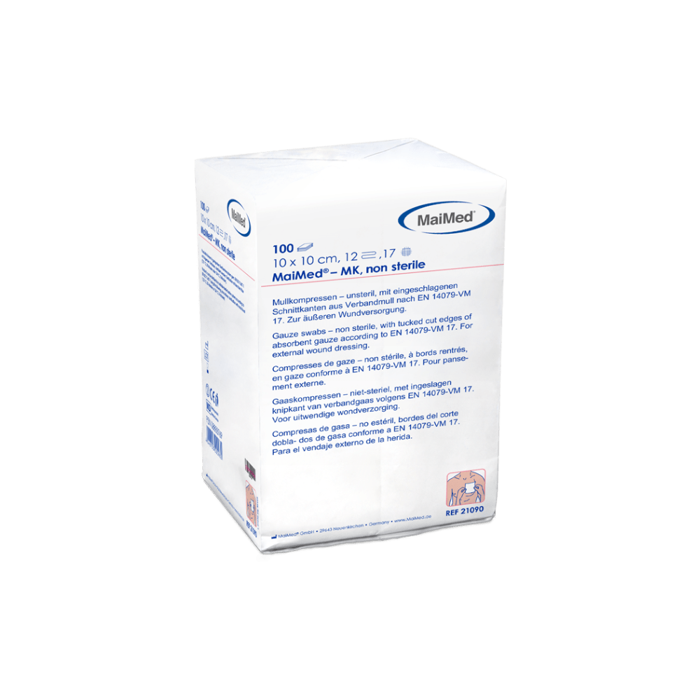 MaiMed-MK-nesterilní gázové obklady 100 kusů/papírový sáček