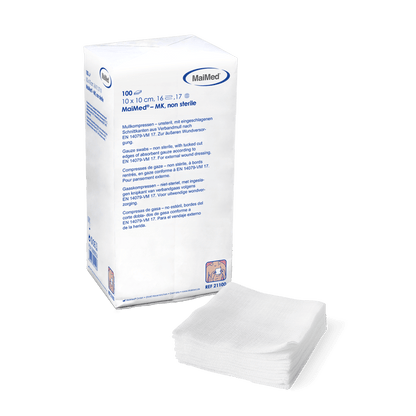 MaiMed-MK-nesterilní gázové obklady 100 kusů/papírový sáček