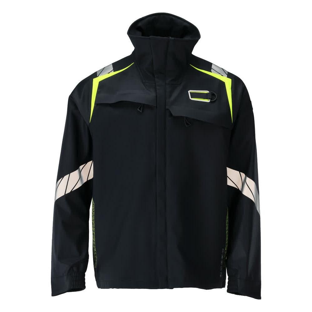 Softshellová bunda Multisafe softshellová bunda, černá modrá/hi-vis žlutá