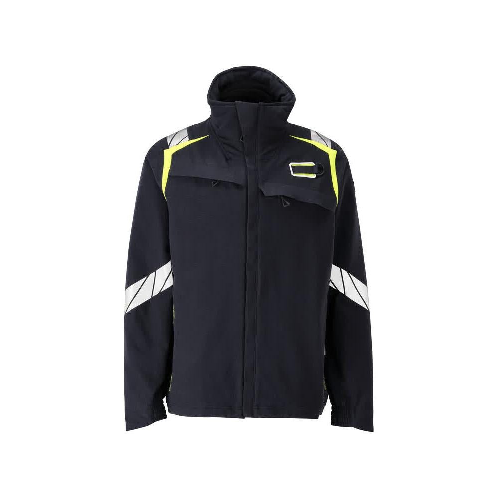 Bunda, pracovní bunda ULTIMATE STRETCH Multisafe, černá modrá/hi-vis žlutá