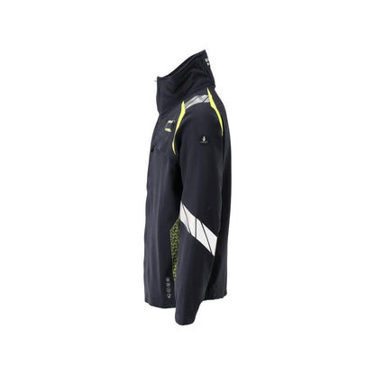 Bunda, pracovní bunda ULTIMATE STRETCH Multisafe, černá modrá/hi-vis žlutá