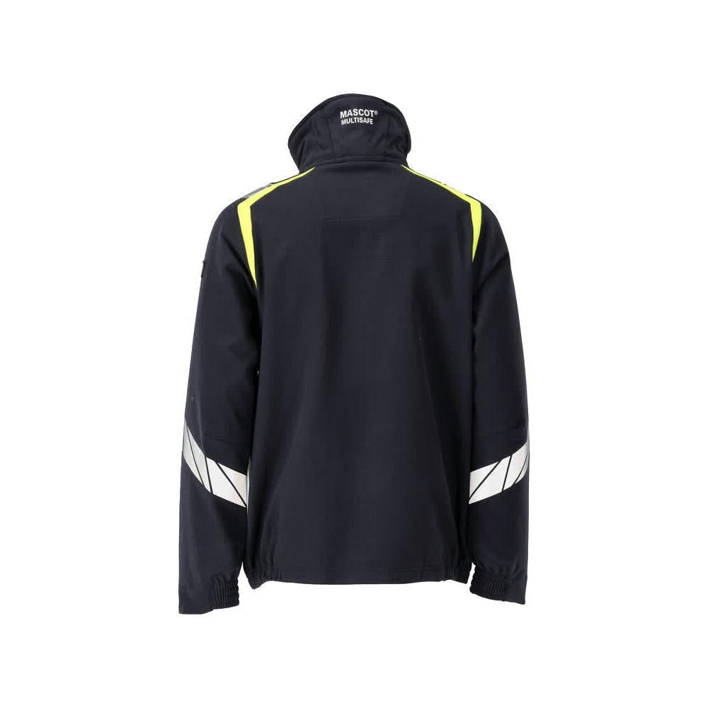 Bunda, pracovní bunda ULTIMATE STRETCH Multisafe, černá modrá/hi-vis žlutá