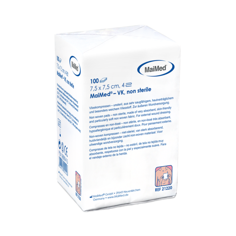 MaiMed-VK nesterilní fleecové obklady 100 kusů/papírový sáček