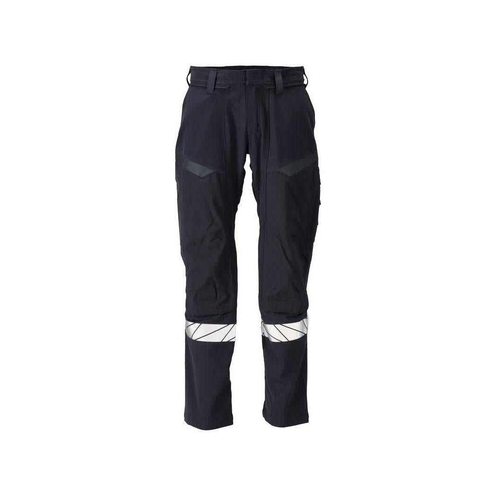 Kalhoty, kolenní kapsy, ULTIMATE STRETCH kalhoty Multisafe, černá modrá/hi-vis žlutá