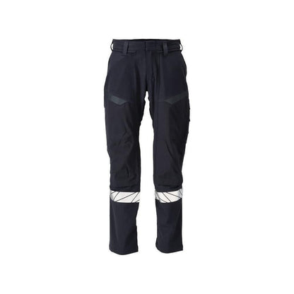 Kalhoty, kolenní kapsy, ULTIMATE STRETCH kalhoty Multisafe, černá modrá/hi-vis žlutá