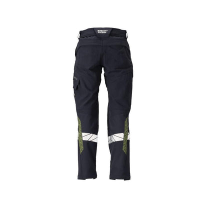 Kalhoty, kolenní kapsy, ULTIMATE STRETCH kalhoty Multisafe, černá modrá/hi-vis žlutá