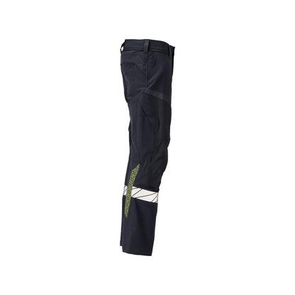 Kalhoty, kolenní kapsy, ULTIMATE STRETCH kalhoty Multisafe, černá modrá/hi-vis žlutá