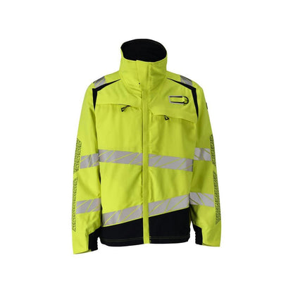 Bunda, strečové vsadky Pracovní bunda Multisafe, hi-vis žlutá/černo-modrá