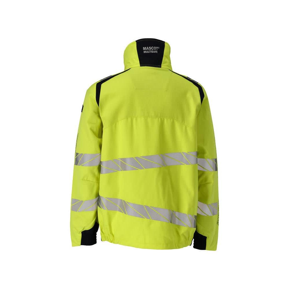 Bunda, strečové vsadky Pracovní bunda Multisafe, hi-vis žlutá/černo-modrá