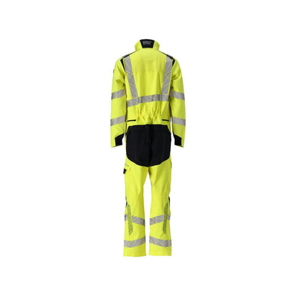 Celkově, kapsy na kolenou, strečové vsadky kombinace Multisafe, hi-vis žlutá/černo-modrá