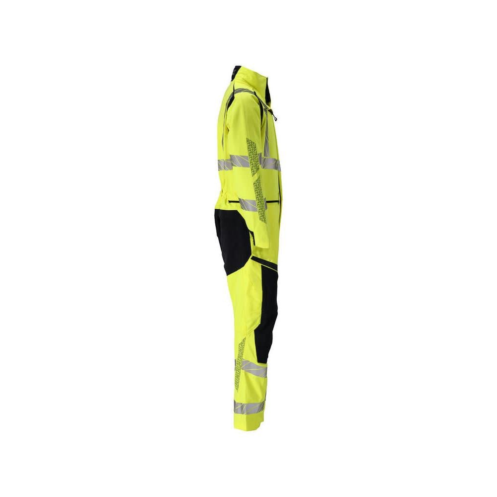 Celkově, kapsy na kolenou, strečové vsadky kombinace Multisafe, hi-vis žlutá/černo-modrá