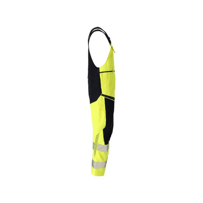 Montérky, kolenní kapsy, strečové vložky Montérky Multisafe, hi-vis žlutá/černo-modrá