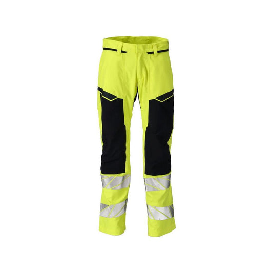 Kalhoty s kapsami na kolenou, strečové vsadky Kalhoty Multisafe, hivis žlutá/černo-modrá