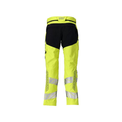 Kalhoty s kapsami na kolenou, strečové vsadky Kalhoty Multisafe, hivis žlutá/černo-modrá