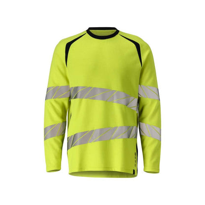 Tričko, dlouhý rukáv, moderní střih Tričko Multisafe, sytě žlutá/černo-modrá
