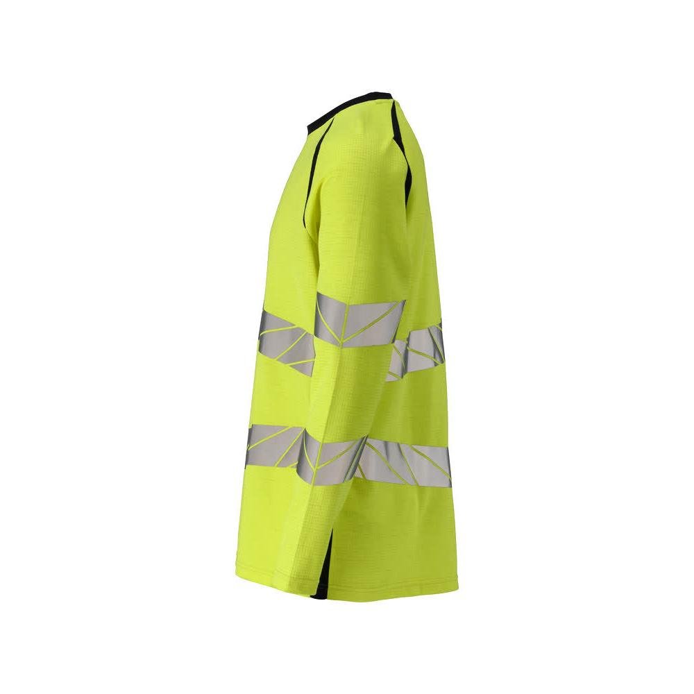 Tričko, dlouhý rukáv, moderní střih Tričko Multisafe, sytě žlutá/černo-modrá