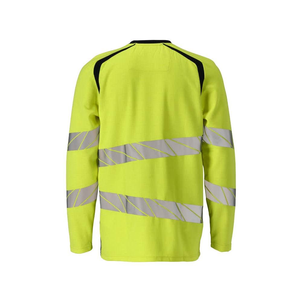 Tričko, dlouhý rukáv, moderní střih Tričko Multisafe, sytě žlutá/černo-modrá