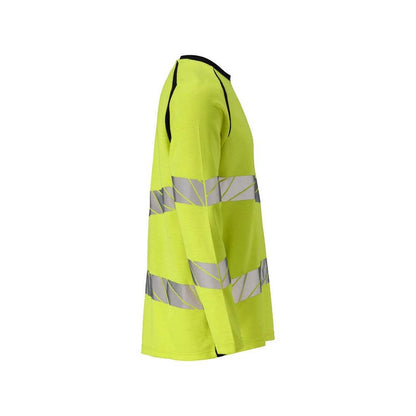 Tričko, dlouhý rukáv, moderní střih Tričko Multisafe, sytě žlutá/černo-modrá