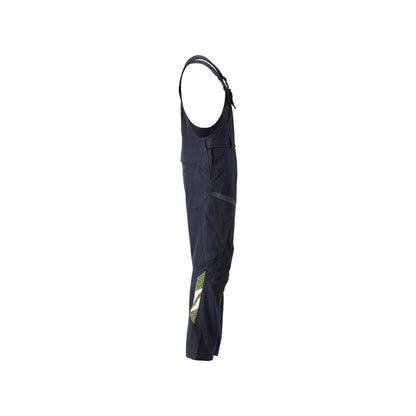 Dungarey, kapsy na kolenou, strečové vložky Montérky Multisafe, černá modrá/hi-vis žlutá