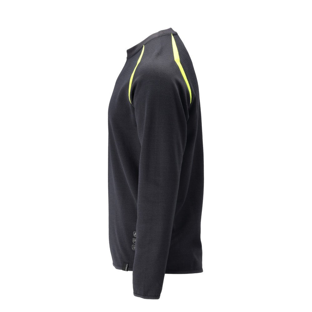 Mikina, moderní střih Mikina Multisafe, černá modrá/hi-vis žlutá