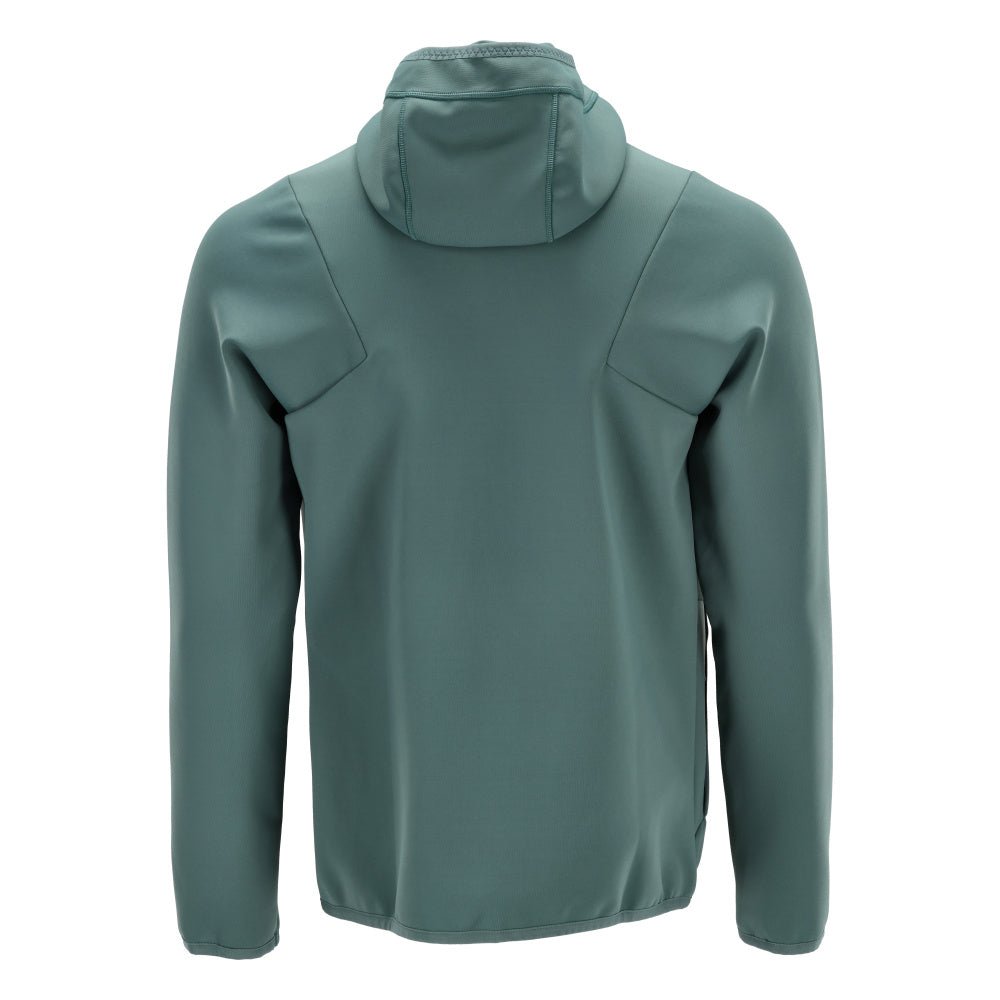 Fleece svetr, kapuce, mikrofleecová bunda na zip, světle lesní zelená