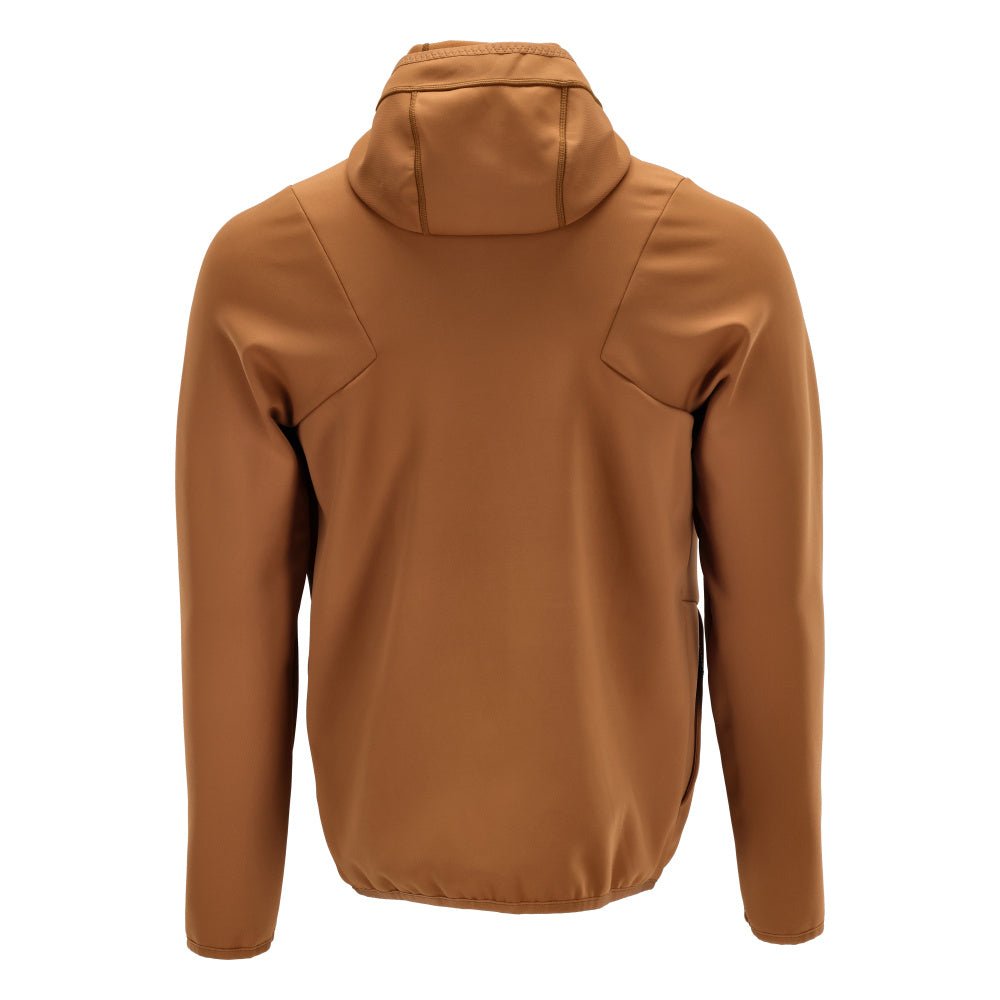 Fleece svetr, kapuce, mikrofleecová bunda na zip, ořechově hnědá