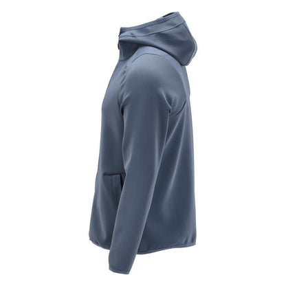 Fleece svetr, kapuce, mikrofleecová bunda na zip, kamenná modrá