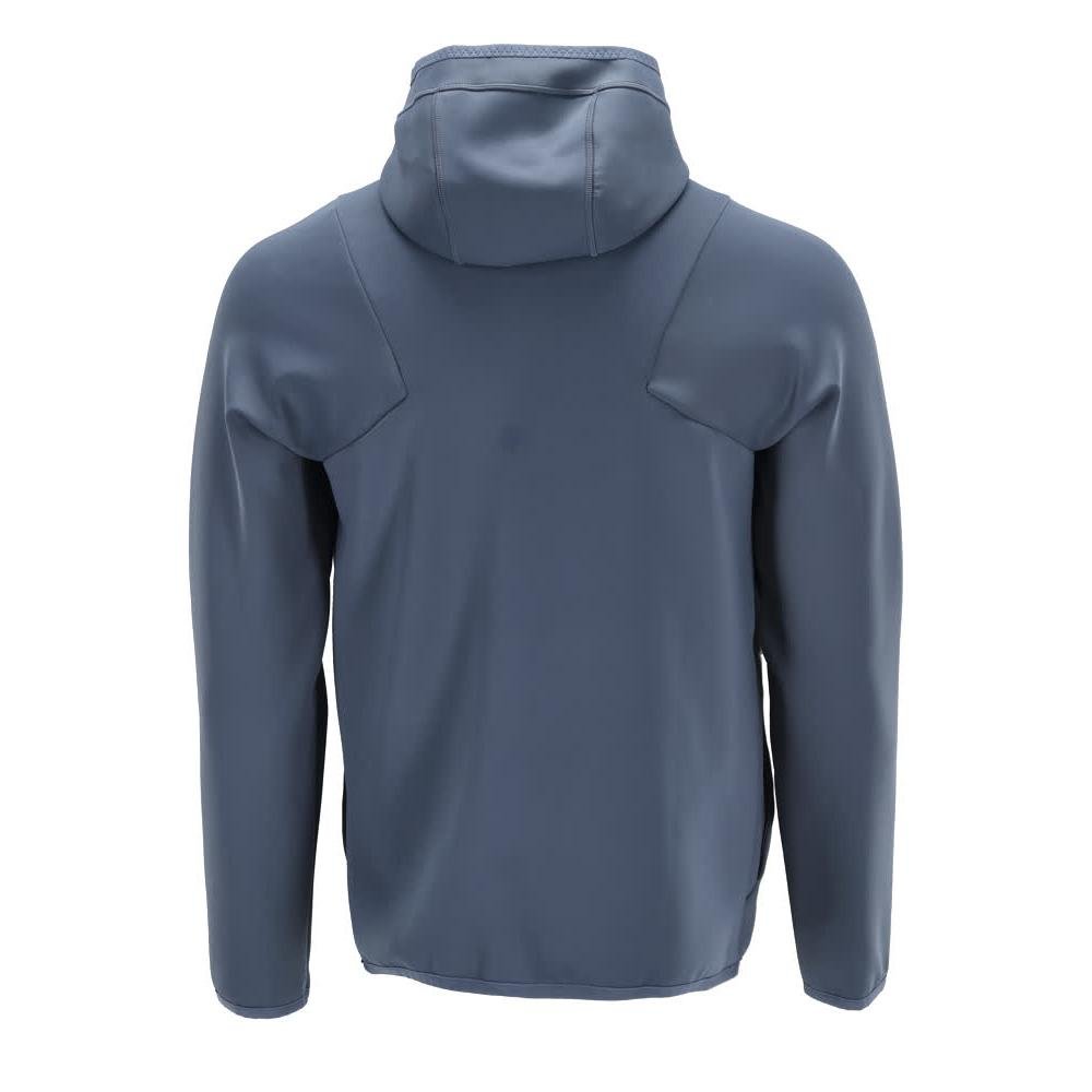 Fleece svetr, kapuce, mikrofleecová bunda na zip, kamenná modrá