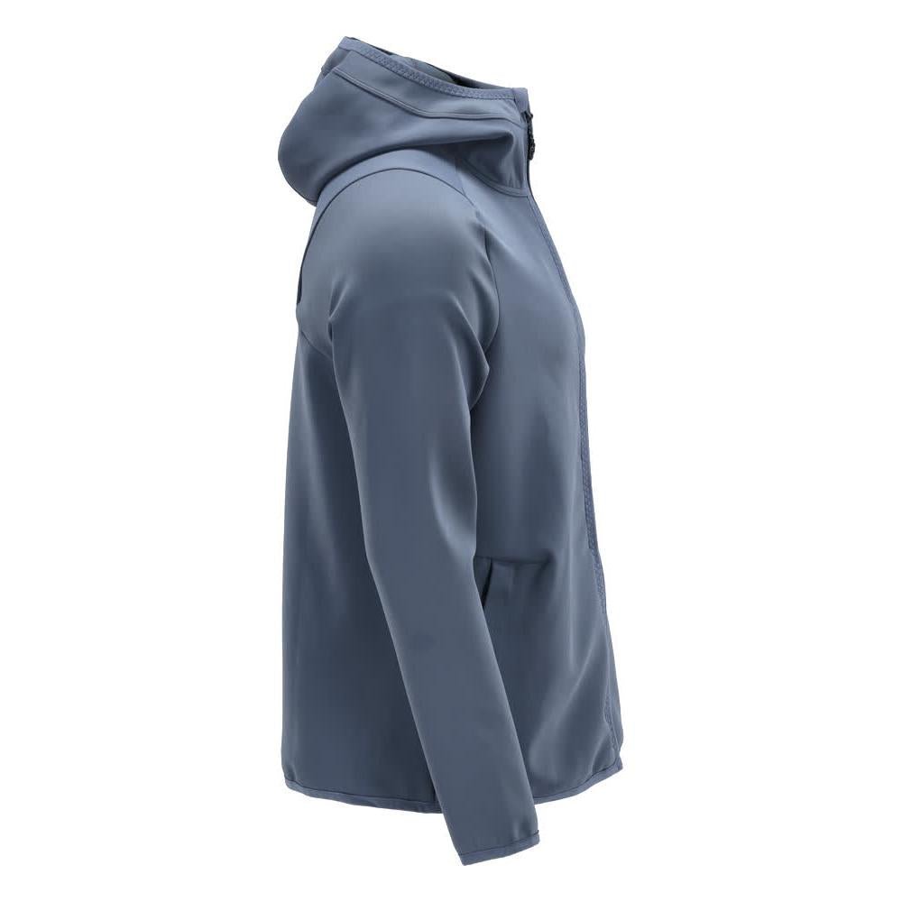 Fleece svetr, kapuce, mikrofleecová bunda na zip, kamenná modrá