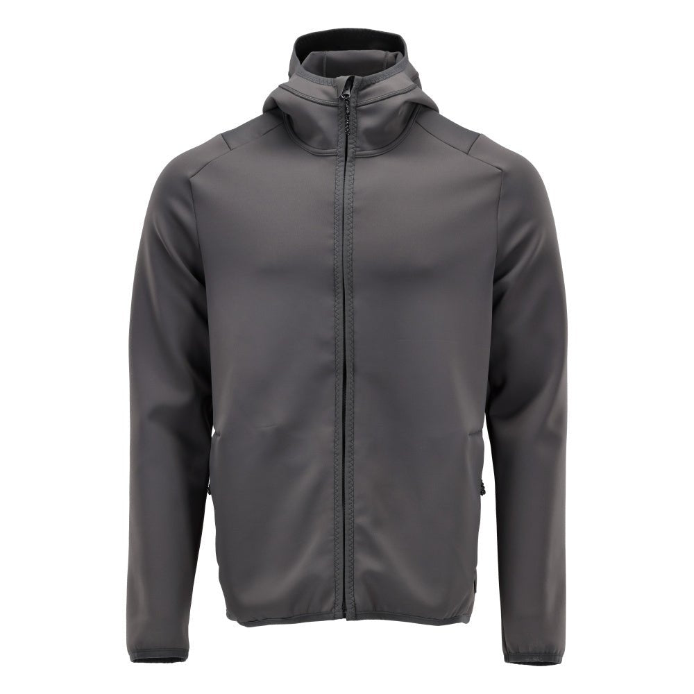 Fleece svetr, kapuce, mikrofleecová bunda na zip, antracitově šedá