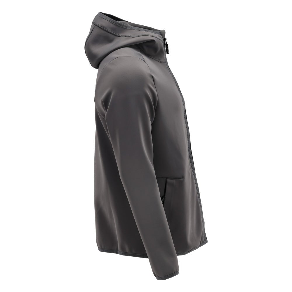 Fleece svetr, kapuce, mikrofleecová bunda na zip, antracitově šedá
