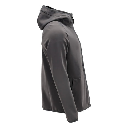 Fleece svetr, kapuce, mikrofleecová bunda na zip, antracitově šedá
