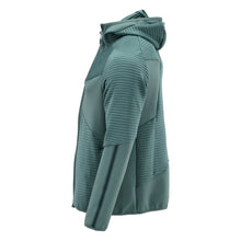 Fleece svetr, kapuce, mikrofleecová bunda na zip, světle lesní zelená