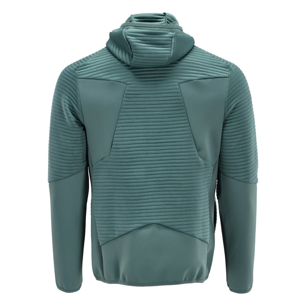 Fleece svetr, kapuce, mikrofleecová bunda na zip, světle lesní zelená