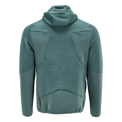 Fleece svetr, kapuce, mikrofleecová bunda na zip, světle lesní zelená